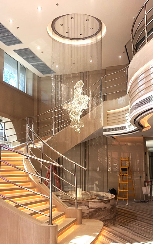 北京寧夏大廈拉線(xiàn)水簾 趵突涌泉工程